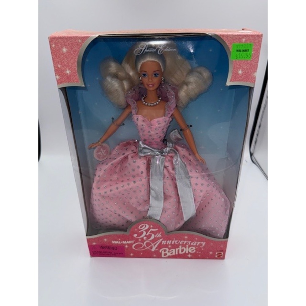 Mattel Barbie 35th‎ Anniversary Special Edition Walmart Doll Pink Gown NRFB